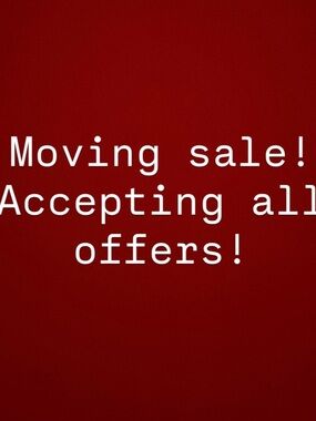 Red Graphic Moving Sale Sign
